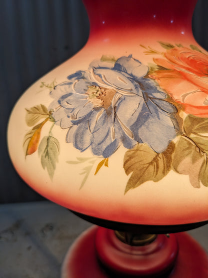 Vintage Electrified Flowered Lamp - view 7