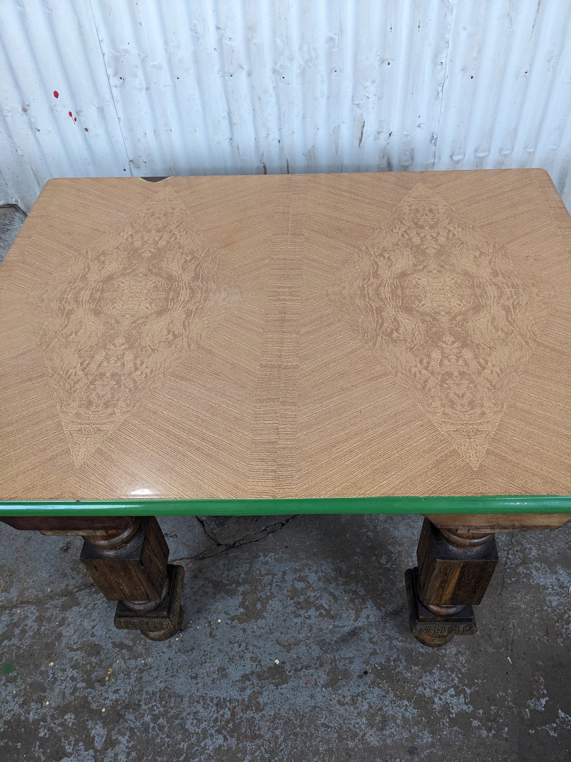 Vintage Enamel Topped Table - view 2