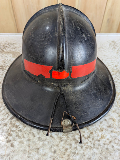 Vintage Fibreglass Firefighter Helmet - view 2