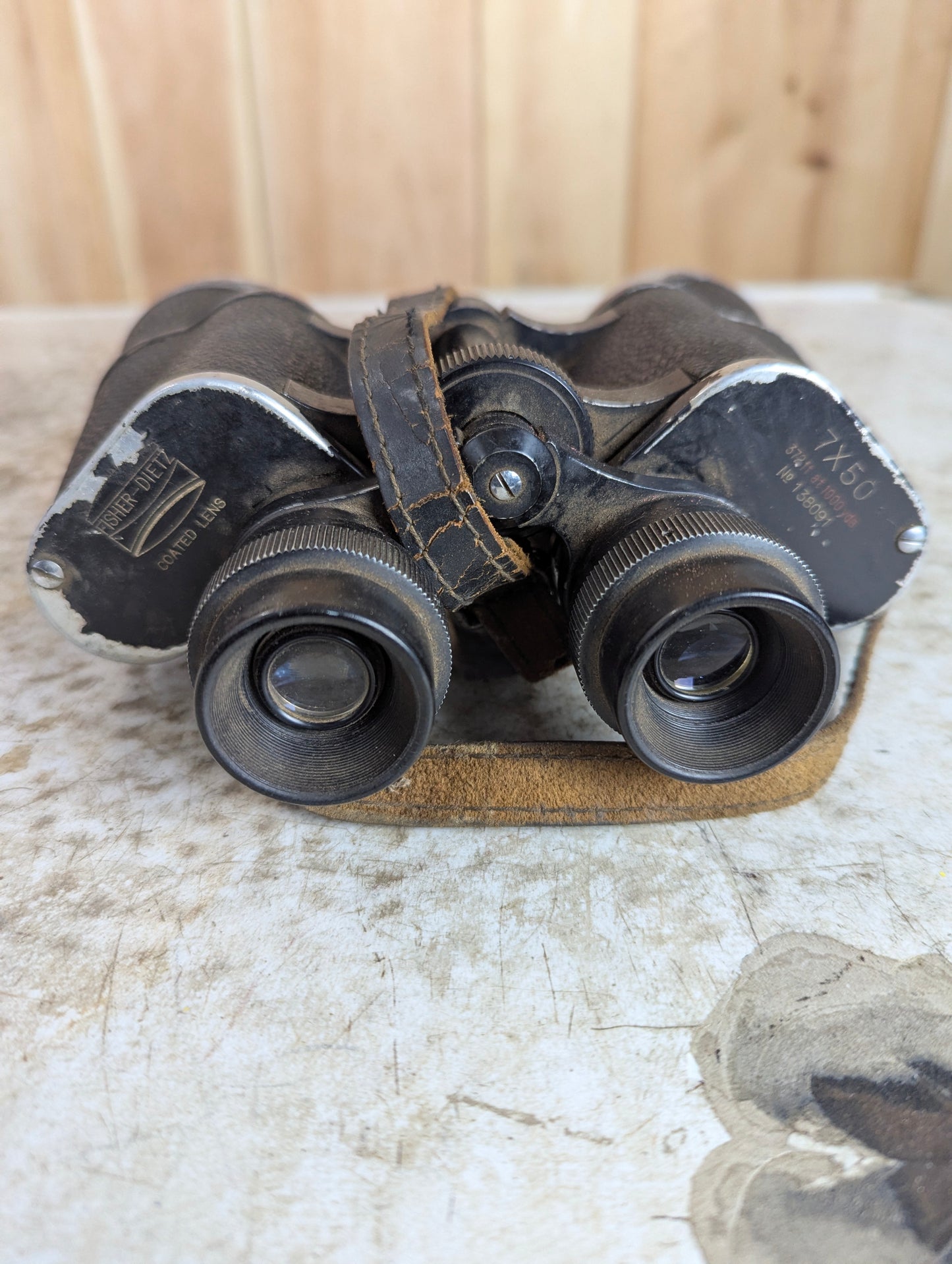 Vintage Fisher-Dietz Binoculars in Leather Case - view 2