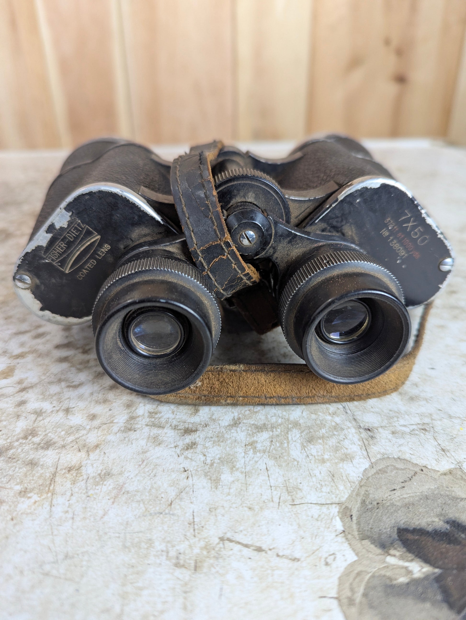 Vintage Fisher-Dietz Binoculars in Leather Case - view 2