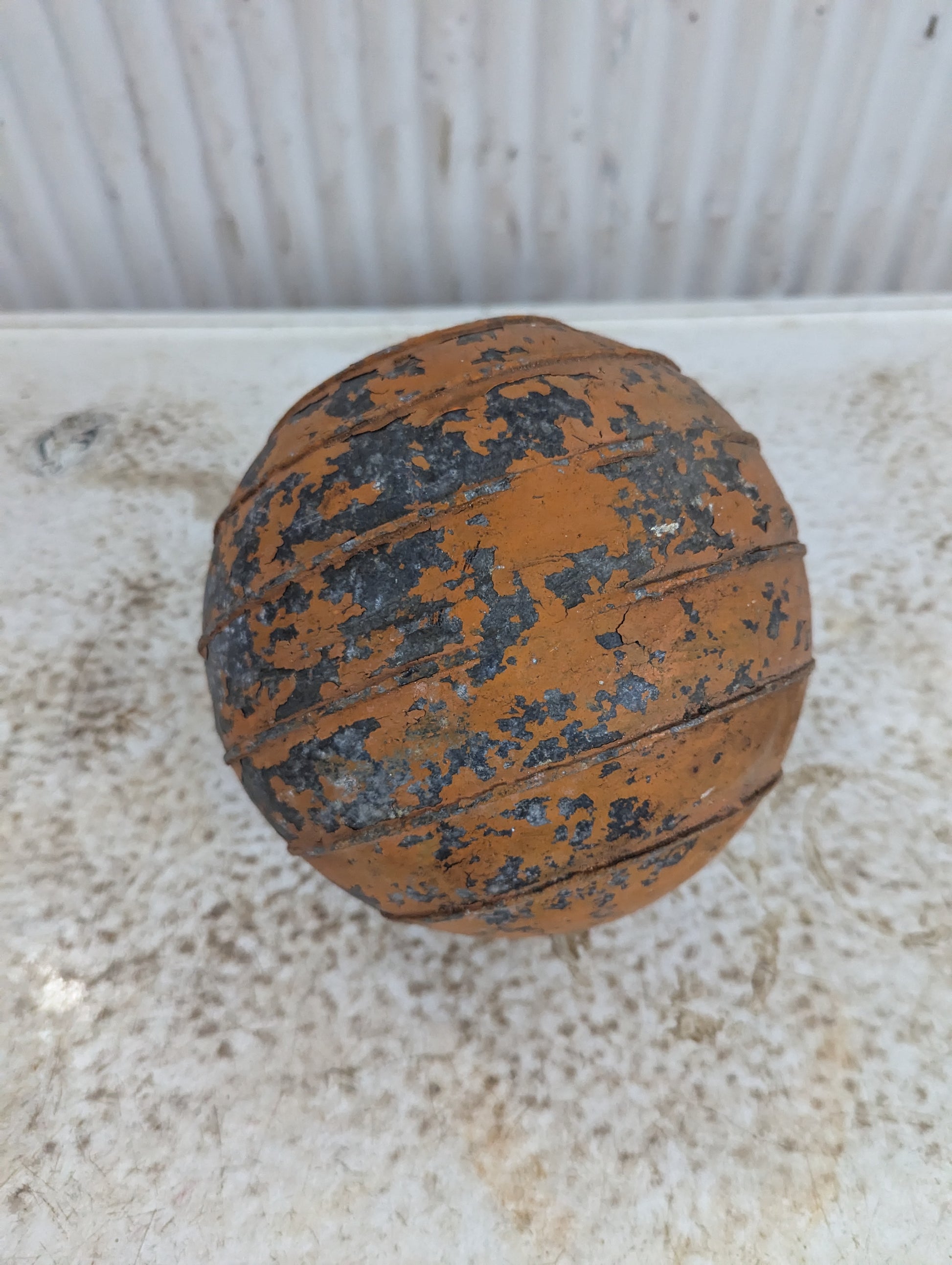 Vintage Fishing Metal Buoy Ball - view 2