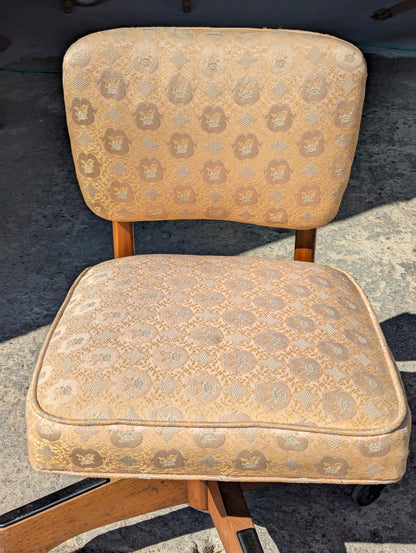 Vintage Flowered Office Chair - view 2