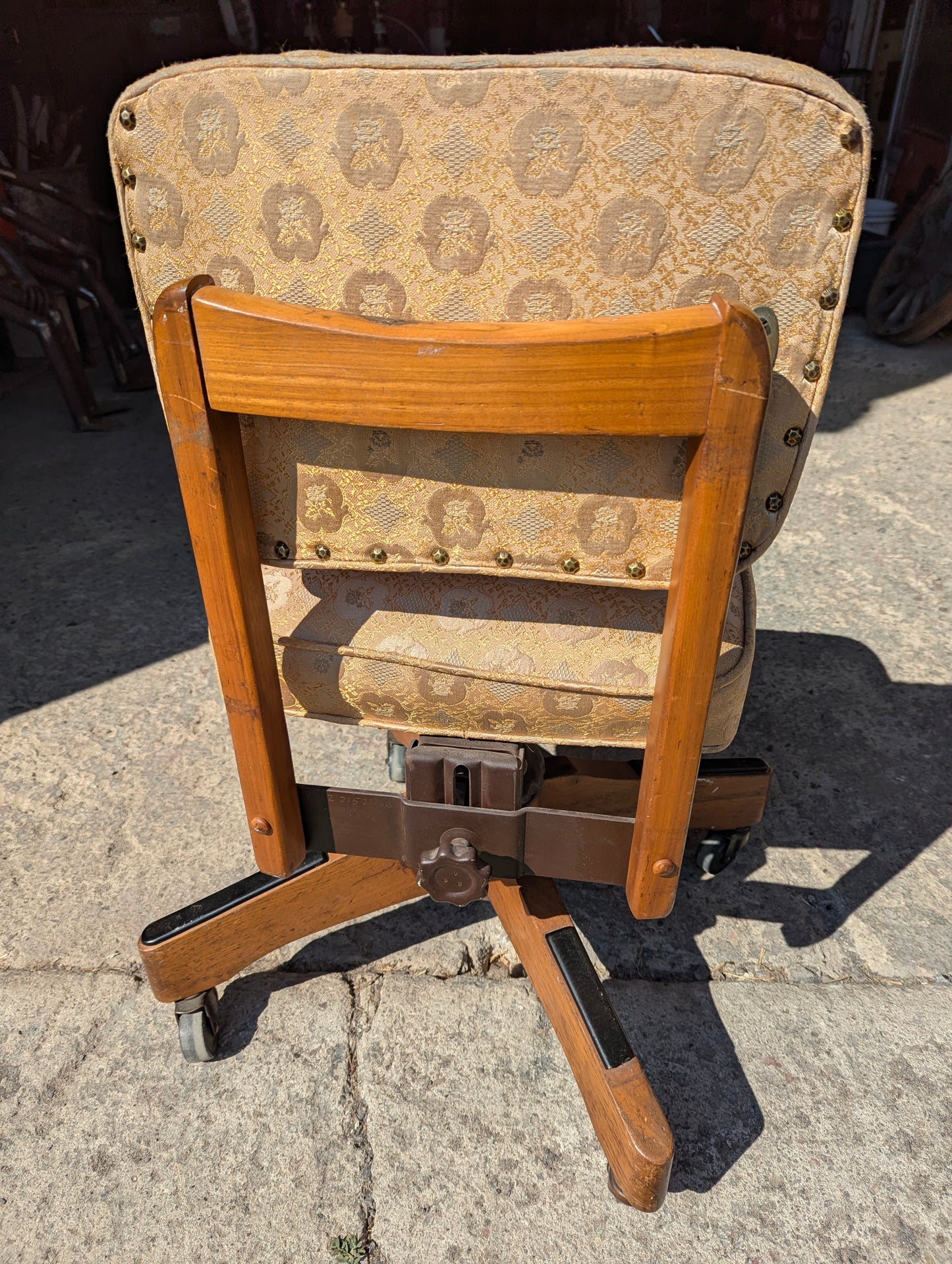 Vintage Flowered Office Chair - view 3