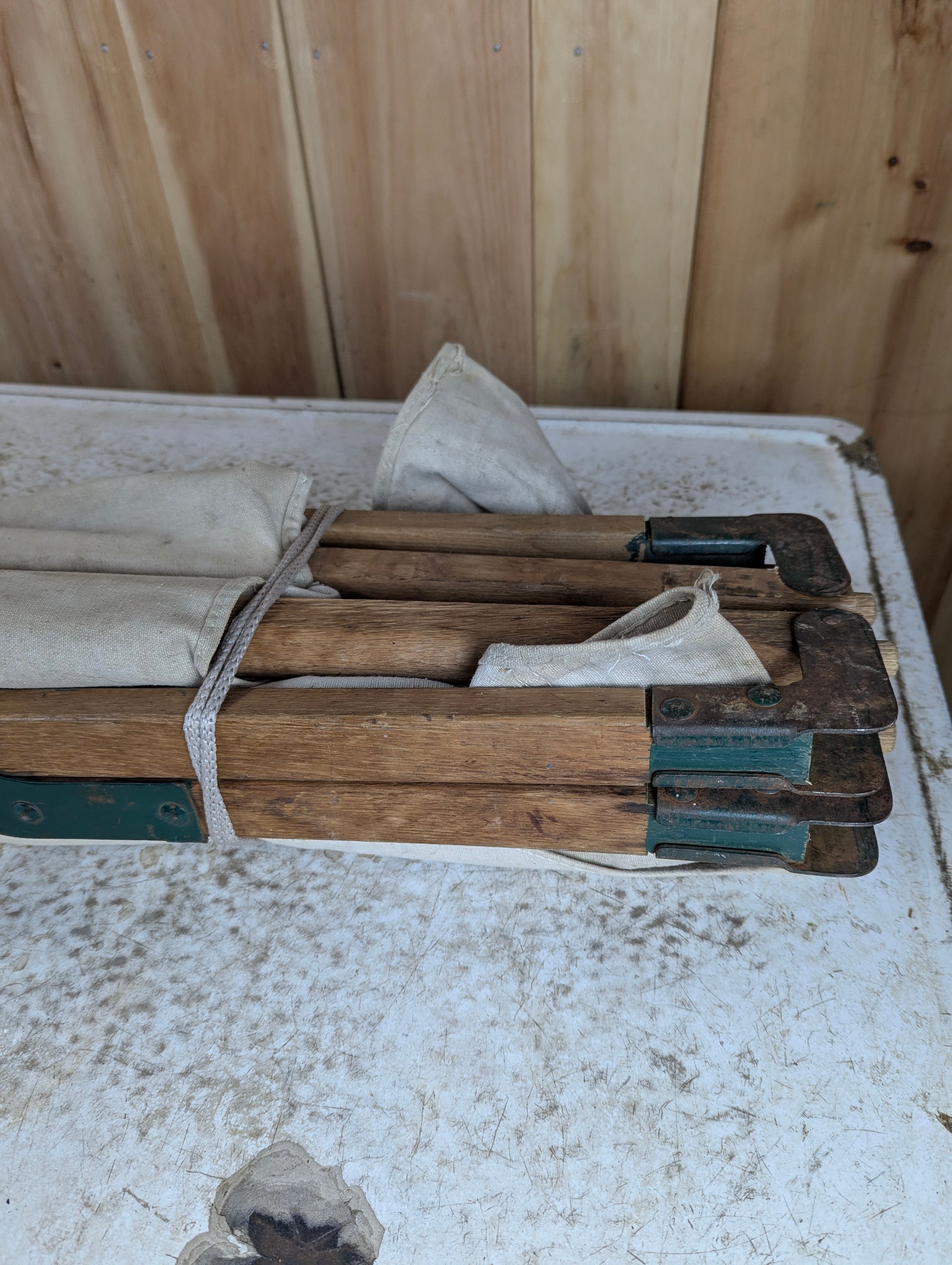 Vintage Foldable Canvas Army Cot - view 10