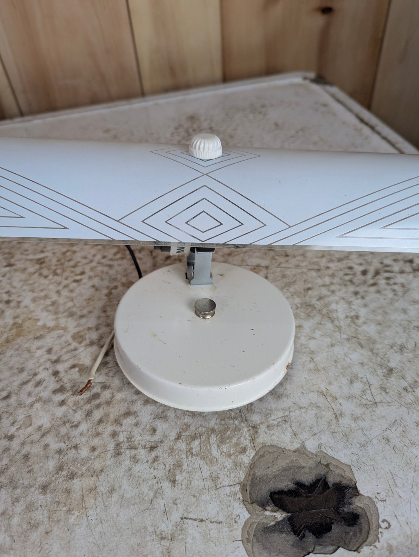 Vintage Frosted Glass Wall Sconce - view 3
