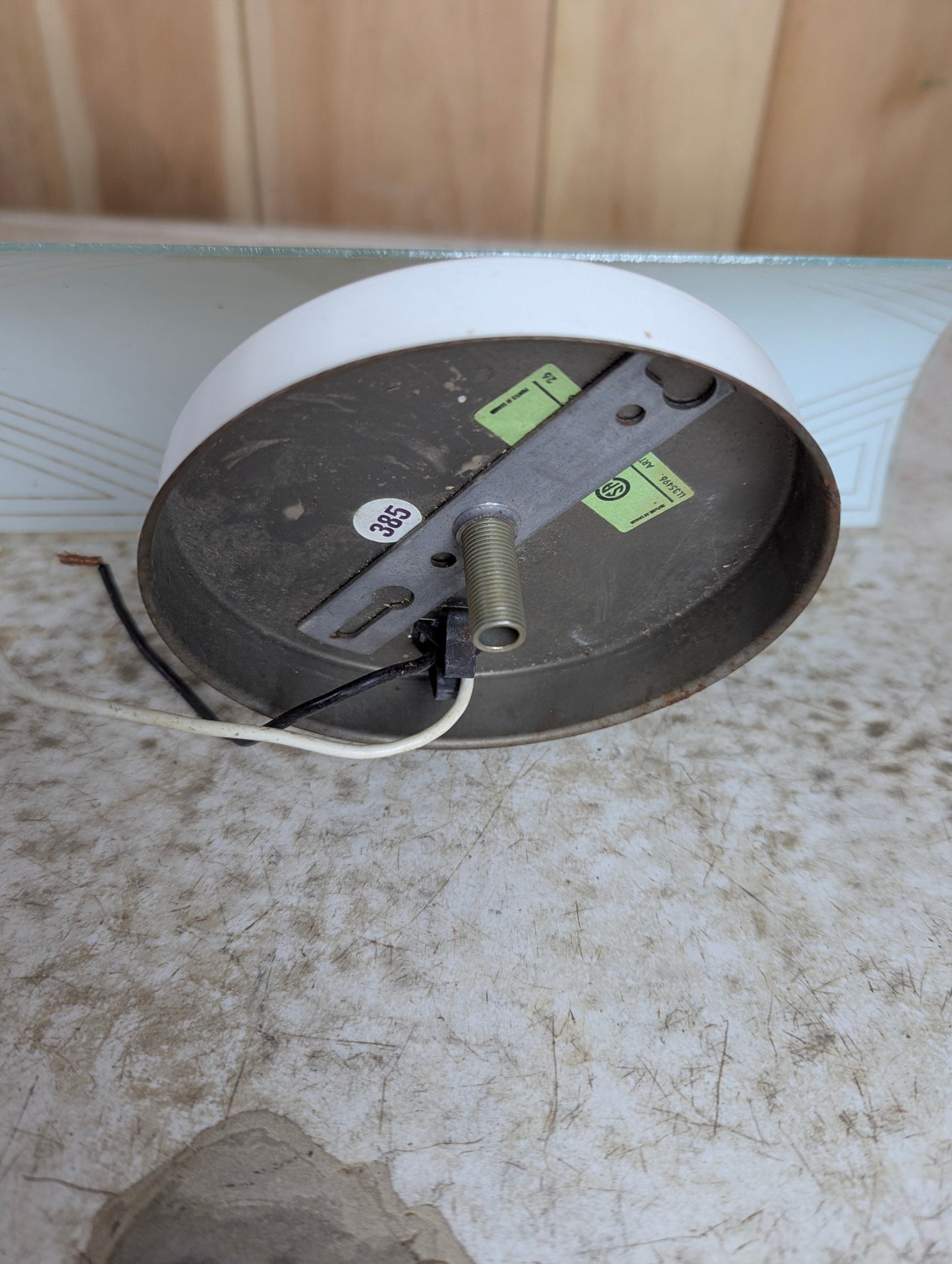 Vintage Frosted Glass Wall Sconce - view 5