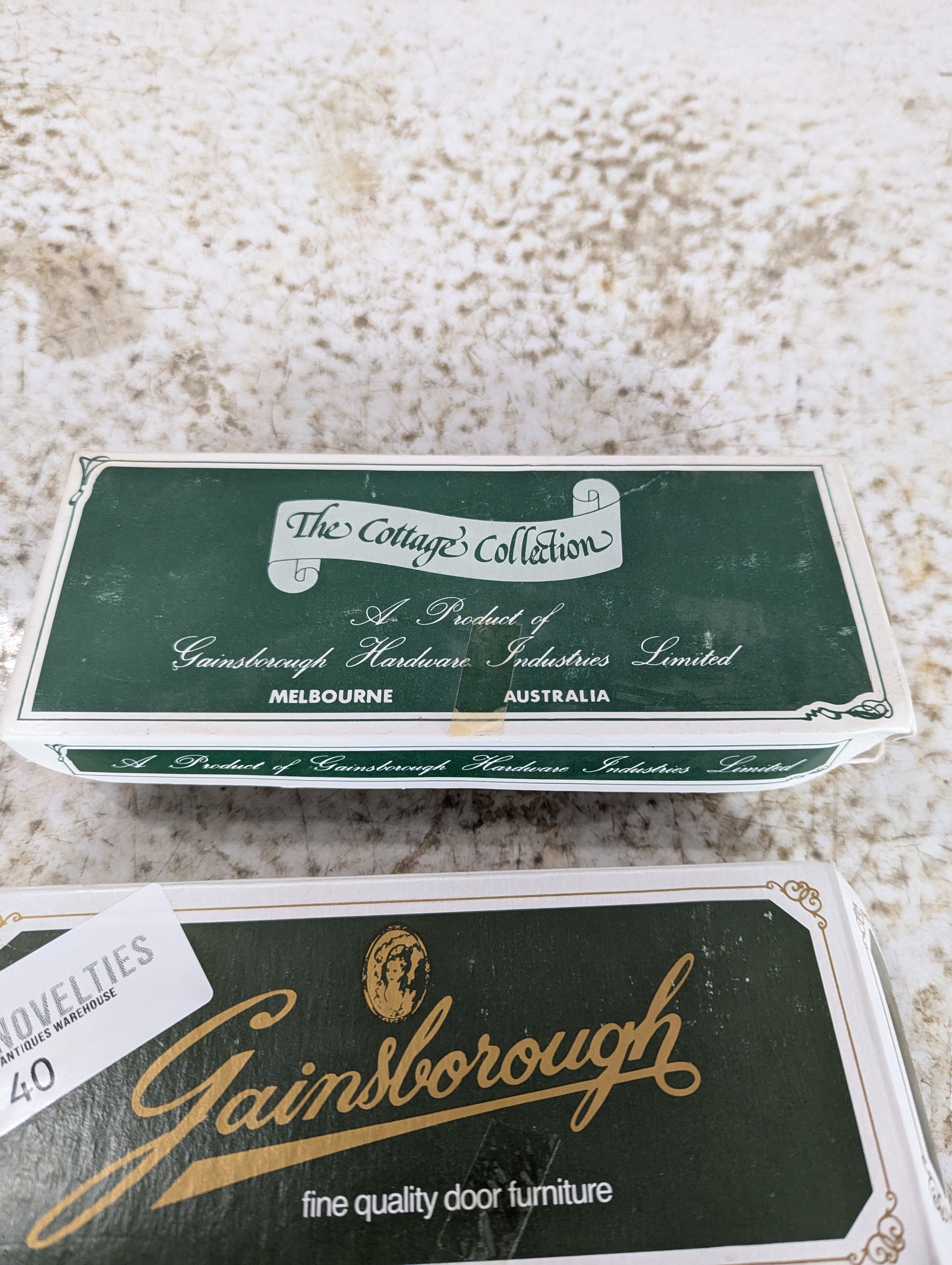Vintage Gainsborough Porcelain Cupboard Knobs Drawer Pulls in Box - New Old Stock - view 2