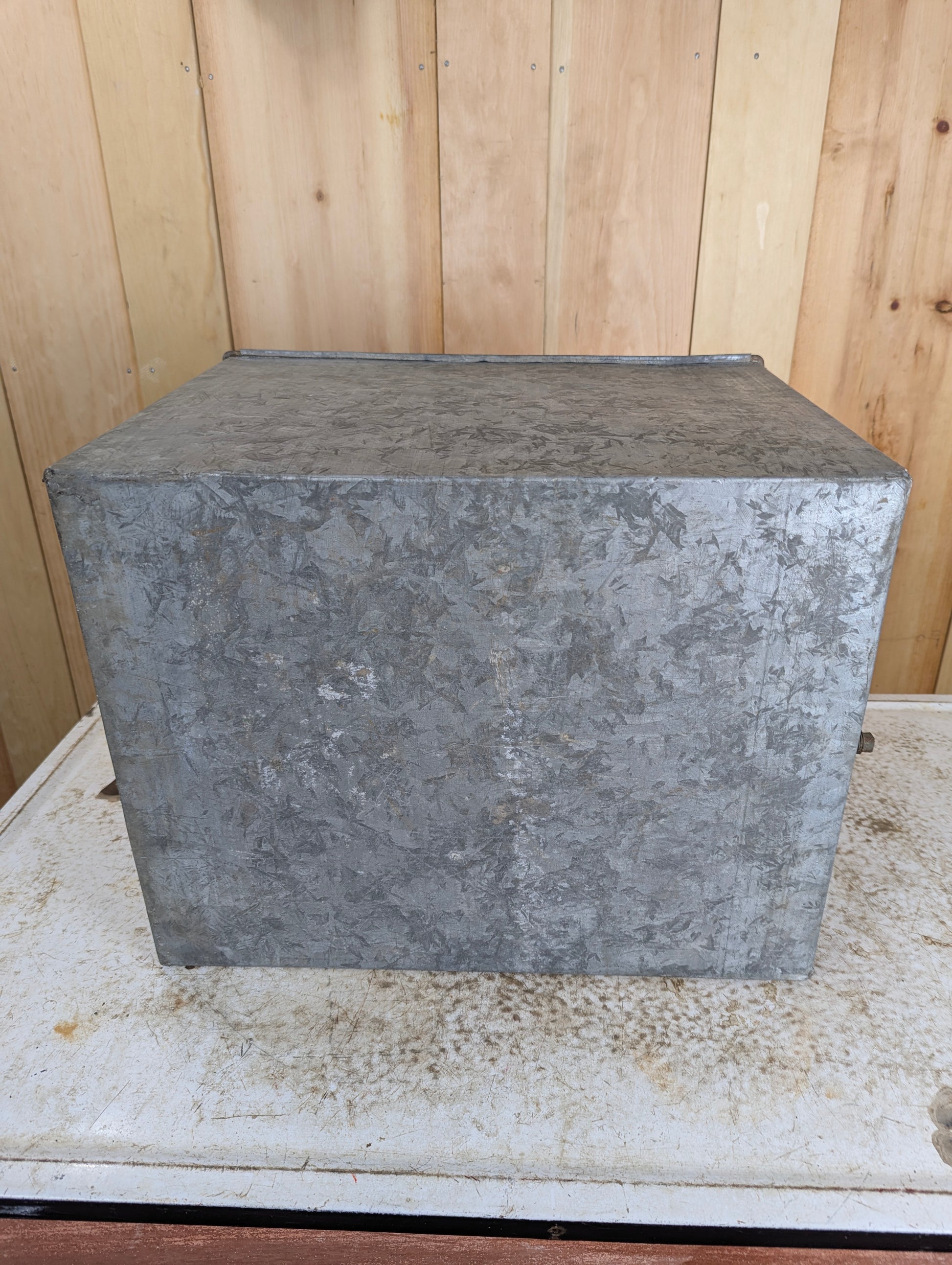 Vintage Galvanized Milk Delivery Box