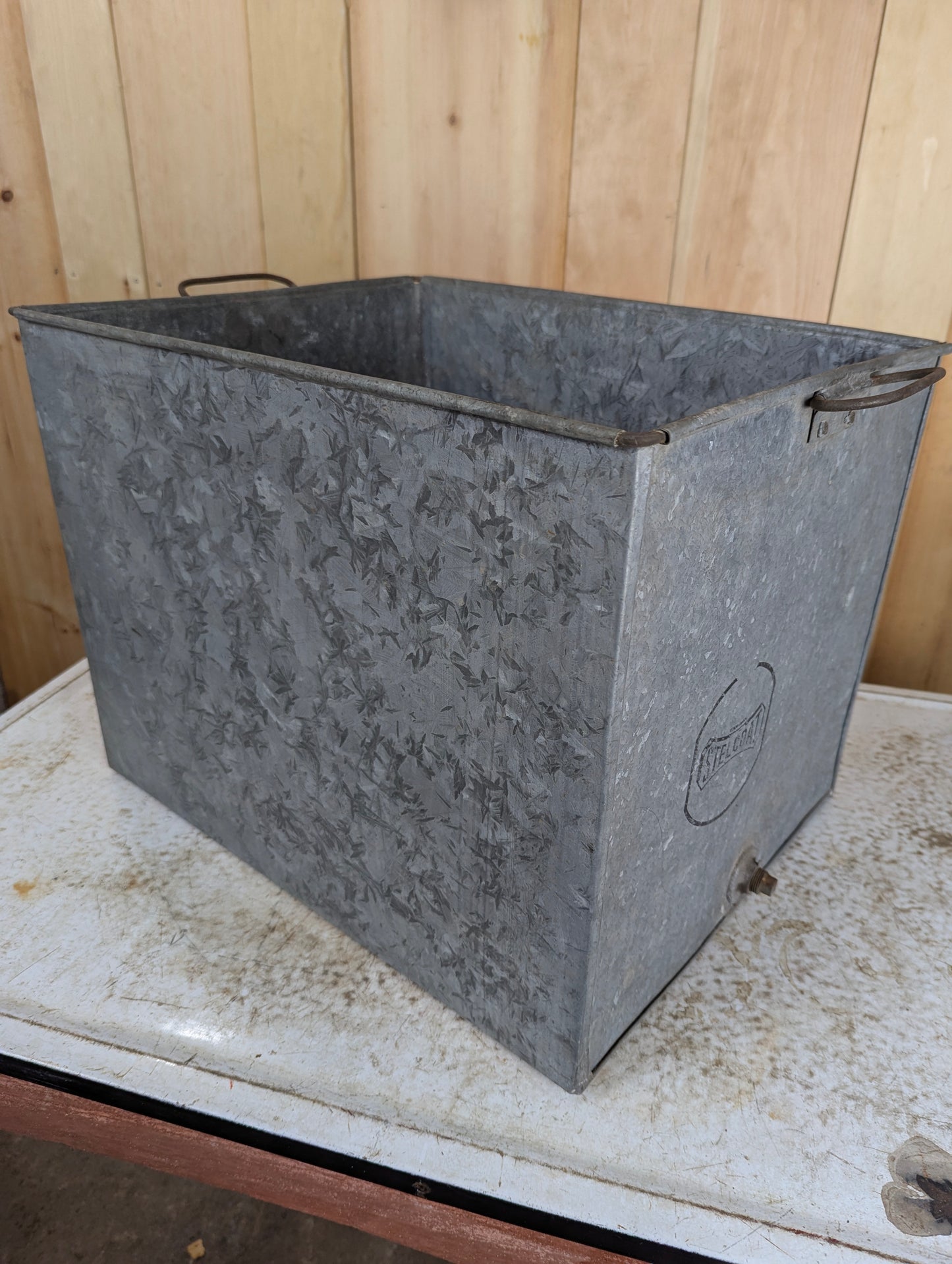 Vintage Galvanized Milk Delivery Box - view 2