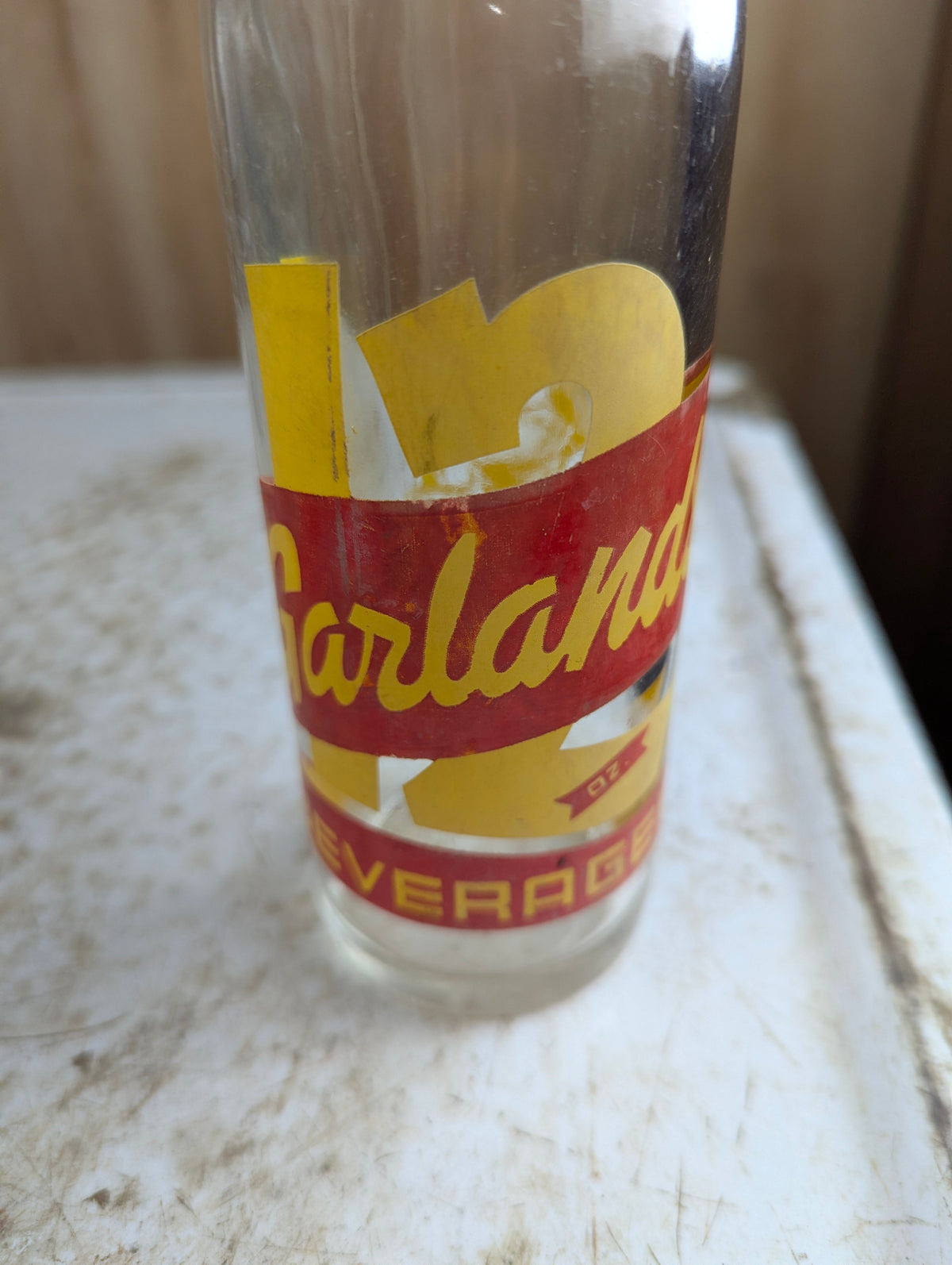 Vintage Garland Beverages North Bay 12oz Clear Glass ACL Soda Bottle - view 2