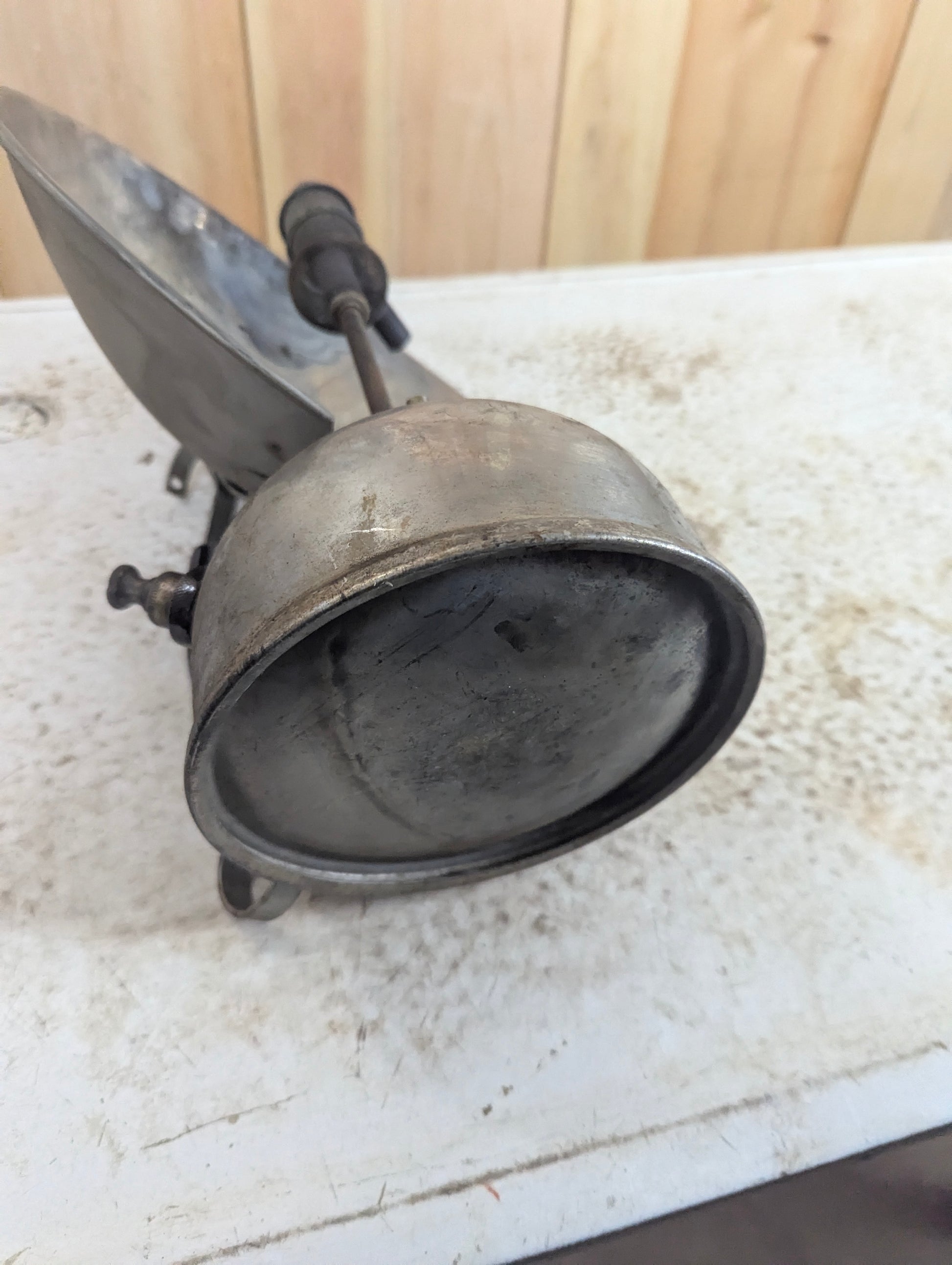 Vintage Gas Lantern with Metal Reflector - view 7