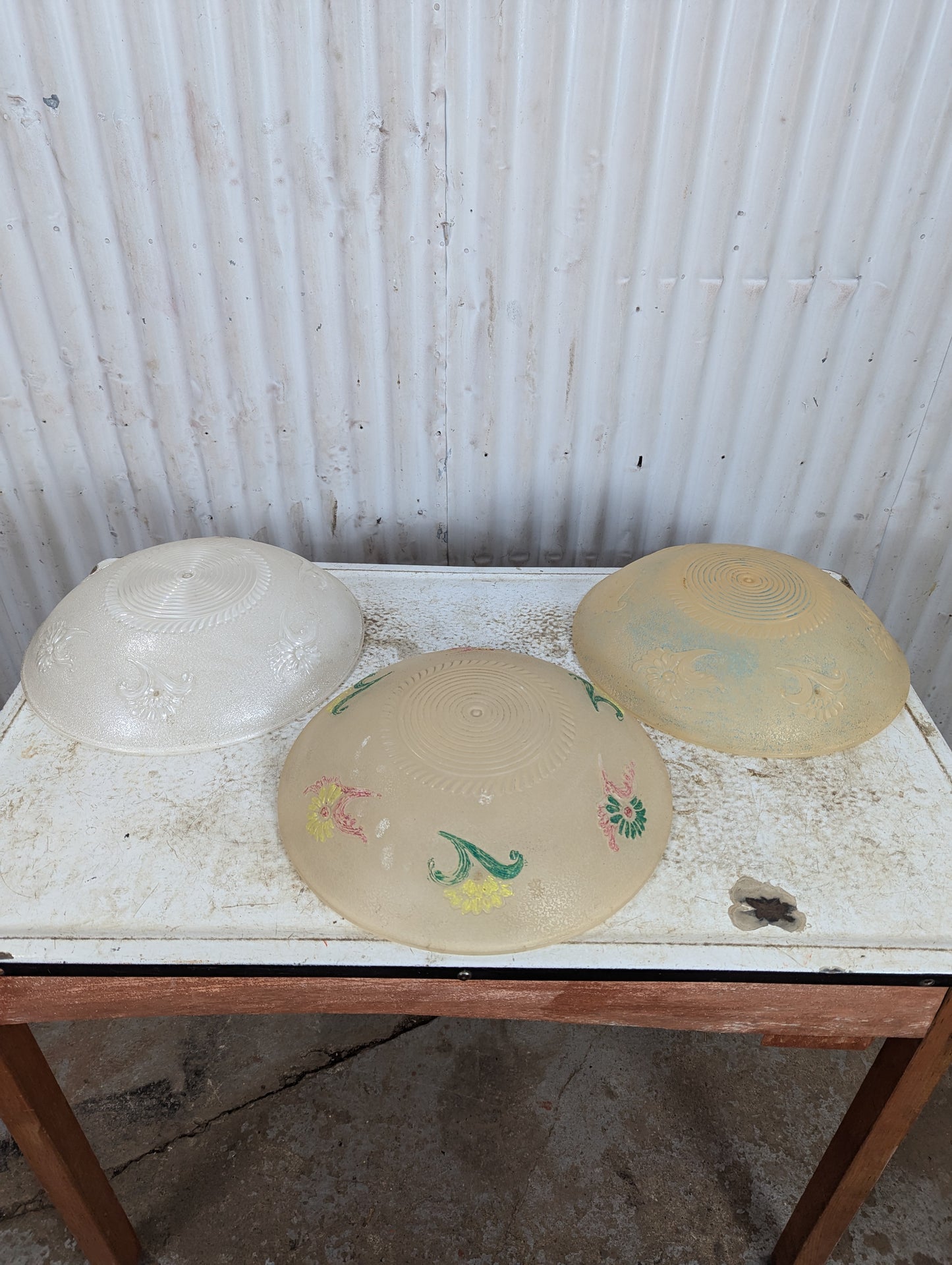 Vintage Glass Domer Light Shades