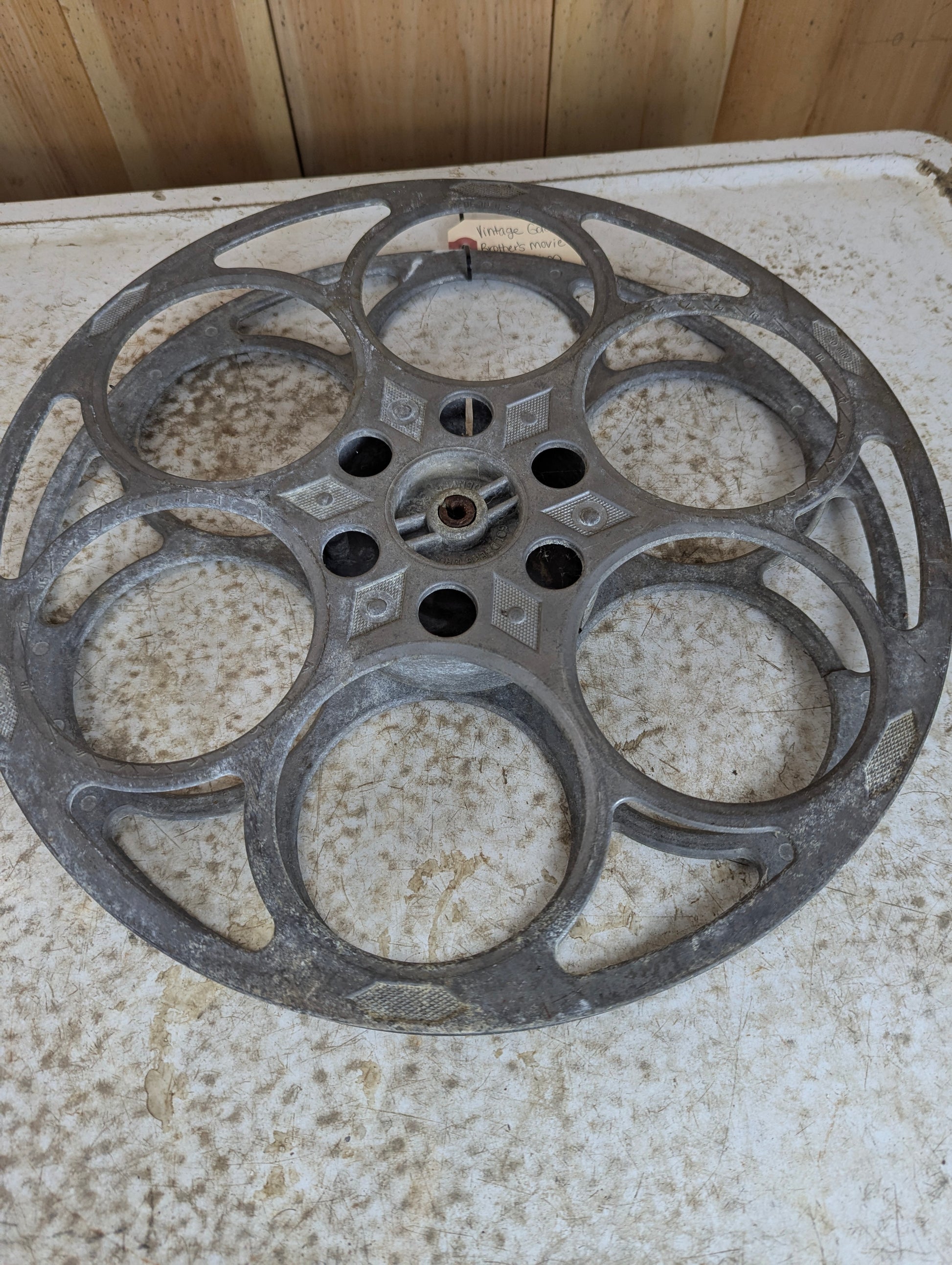 Vintage Goldberg Brothers Movie Projector 15" 35mm Film Reel