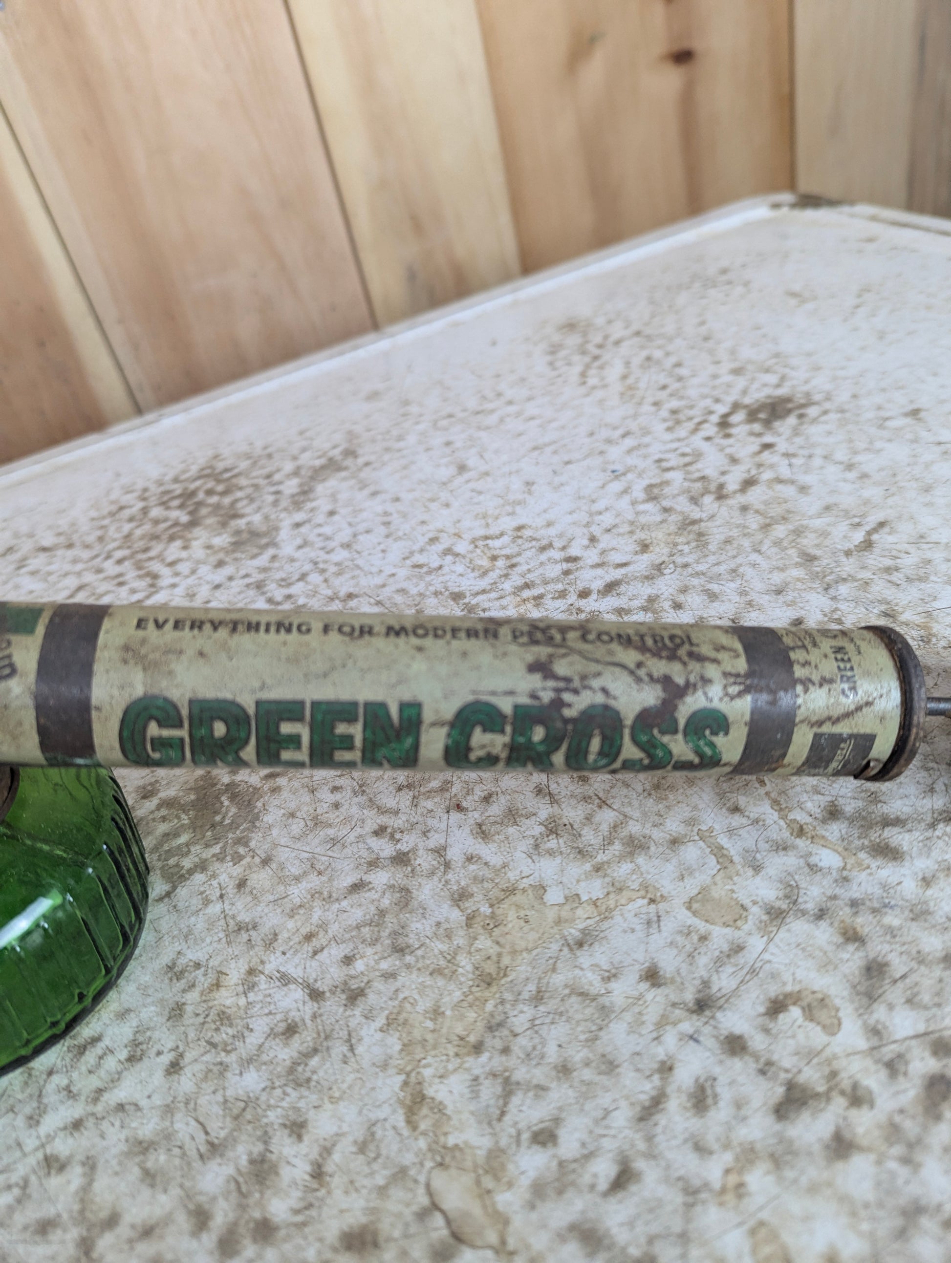 Vintage Green Cross Insecticide Sprayer - view 3