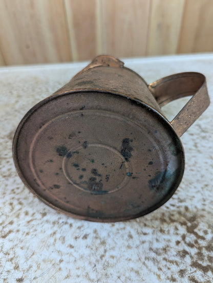 Vintage GSW Copper Quart Oil Can with Spout - view 3