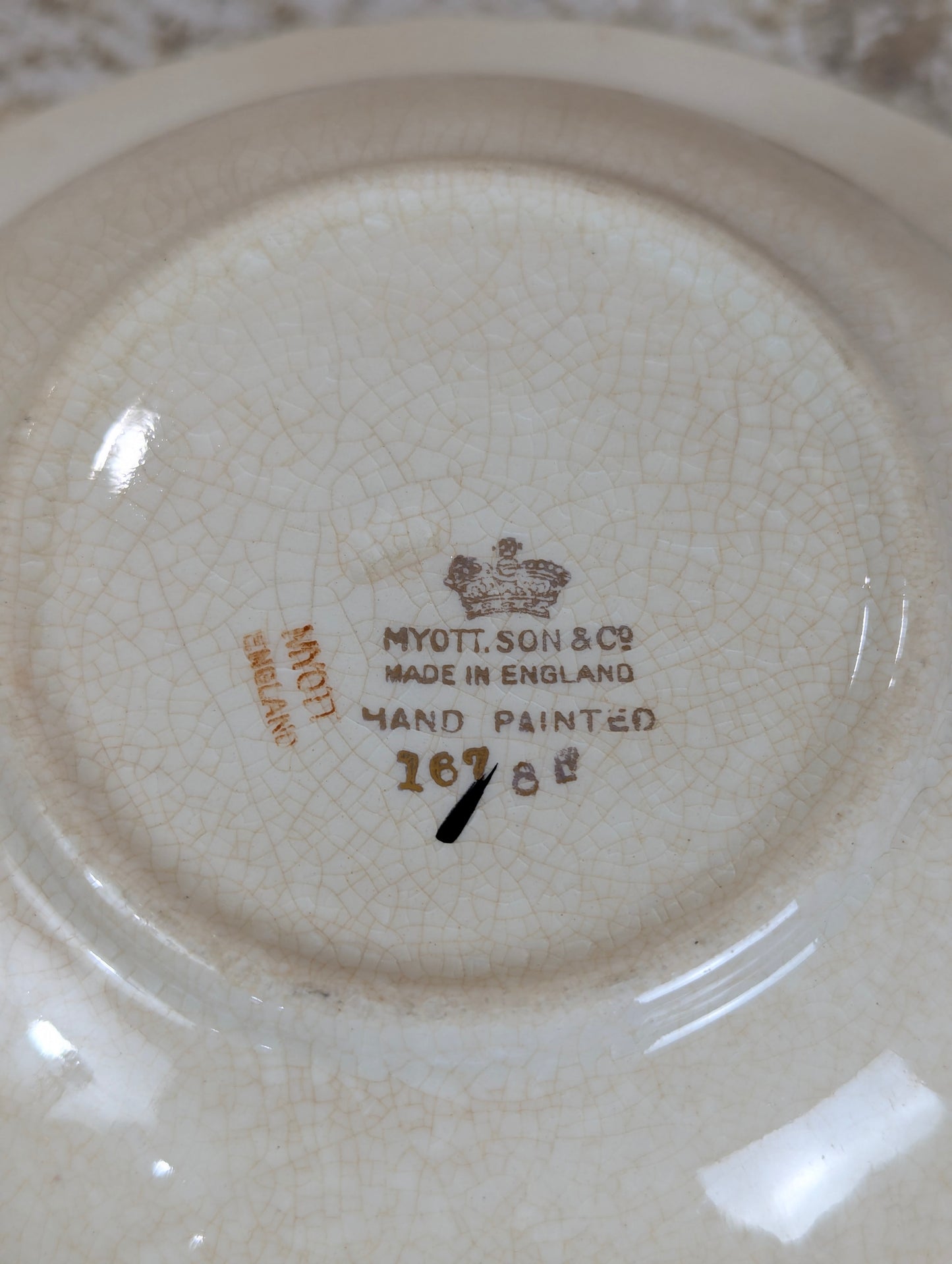 Vintage Hand Painted Myott & Son Bowl - view 3