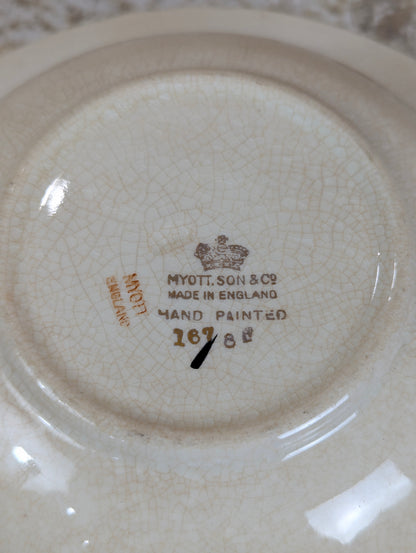 Vintage Hand Painted Myott & Son Bowl - view 3