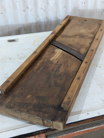 Vintage Handcrafted Wooden Cabbage Shredder