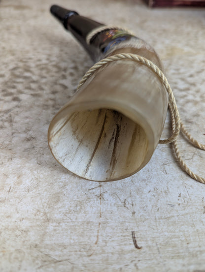 Vintage Handpainted Swiss Souvenir Horn - view 3