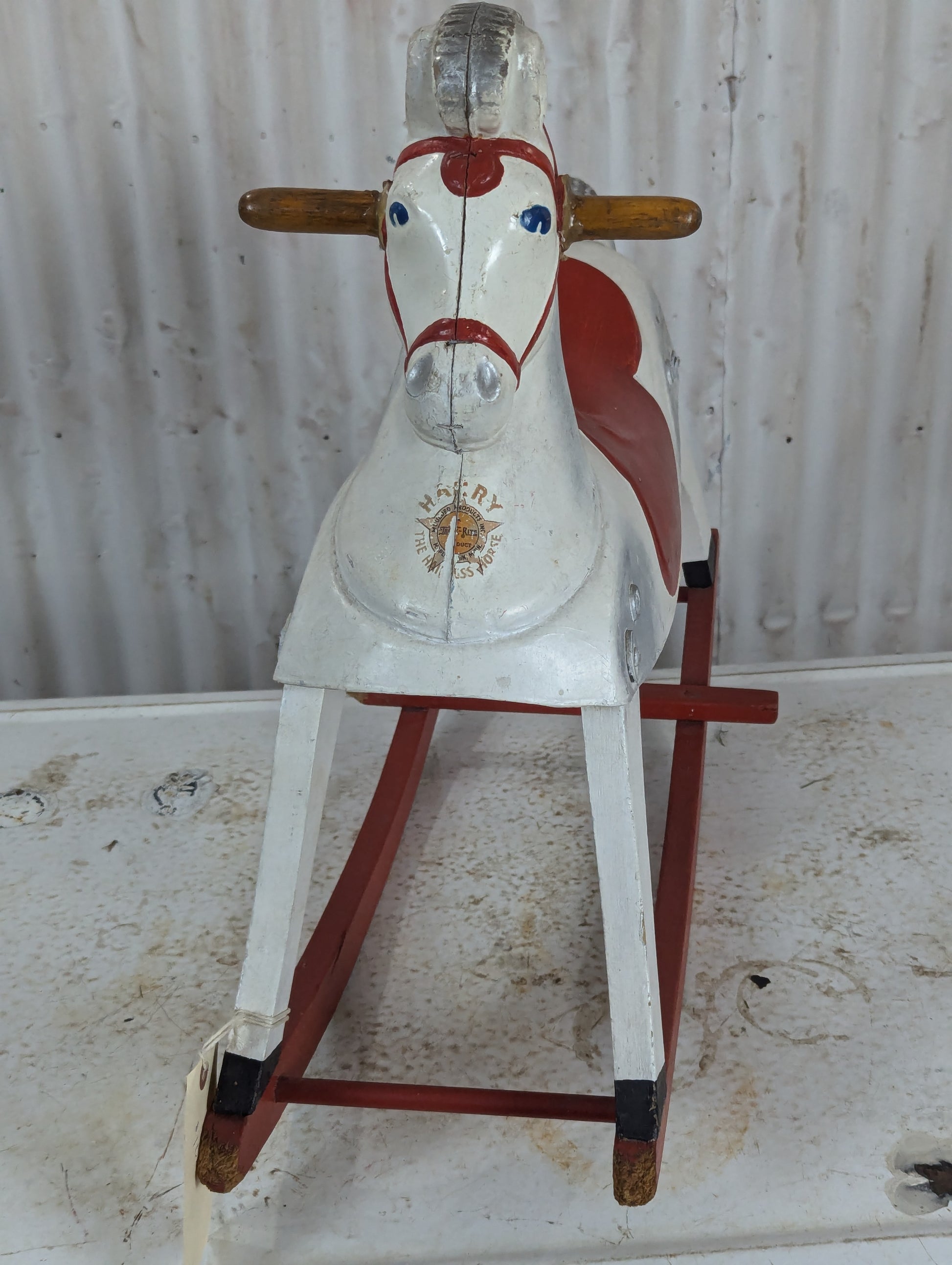 Vintage Harry The Hairless Rocking Horse - view 2
