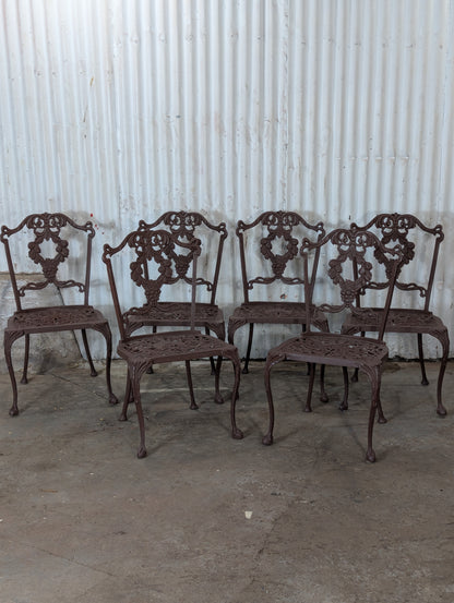 Vintage Hauser Hollywood Regency Patio Glass Topped Table with 6 Chairs - view 8
