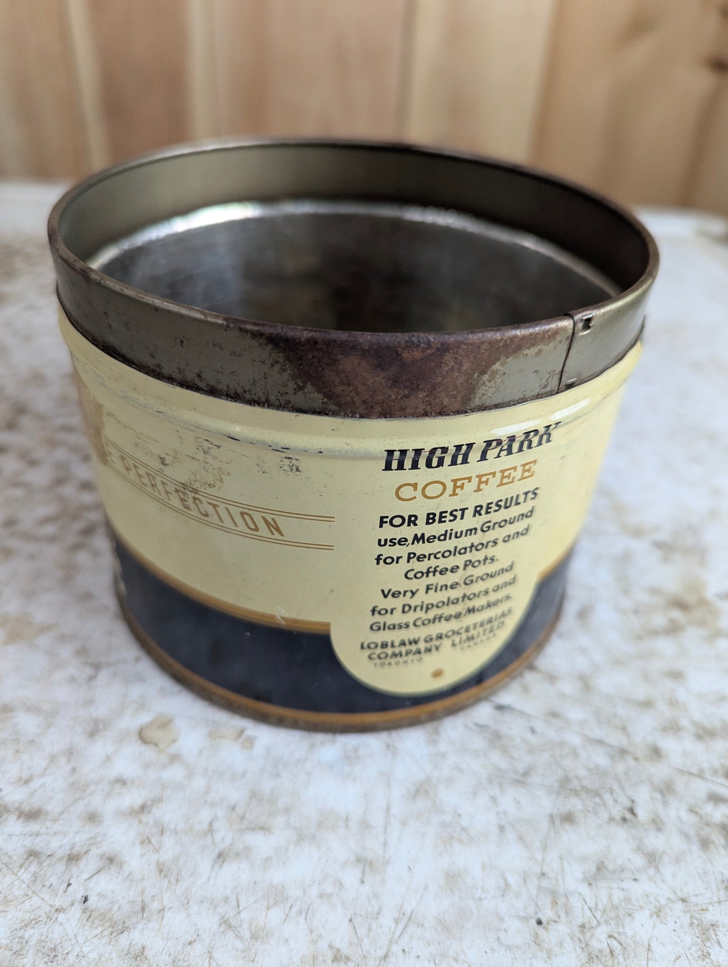 Vintage High Park Very Fine Ground Coffee Tin - view 2