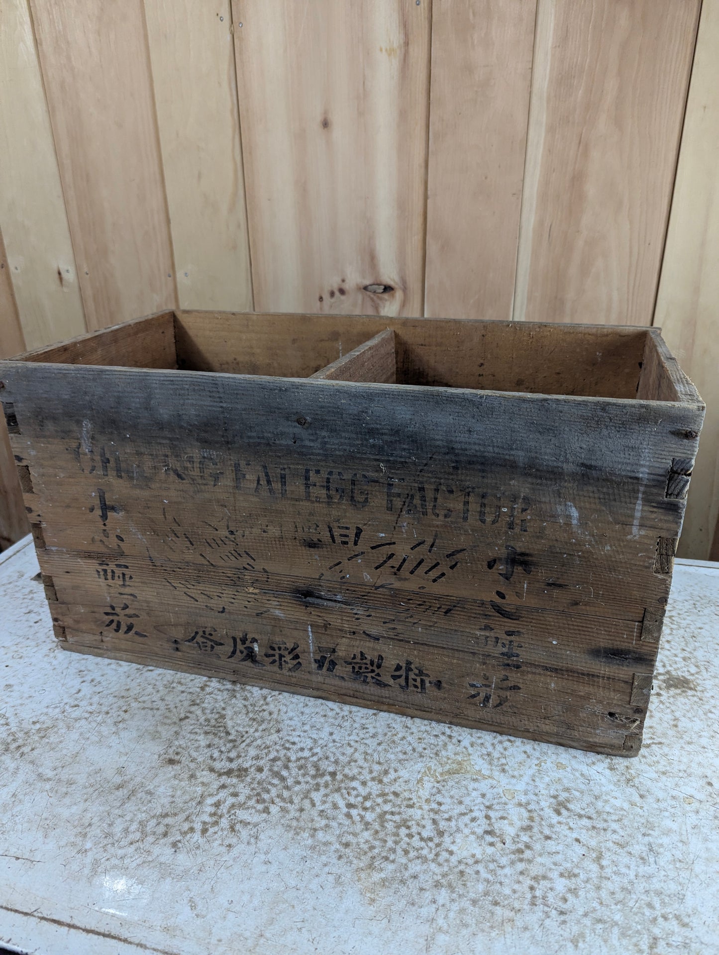 Vintage Hong Kong Duck Egg Crate