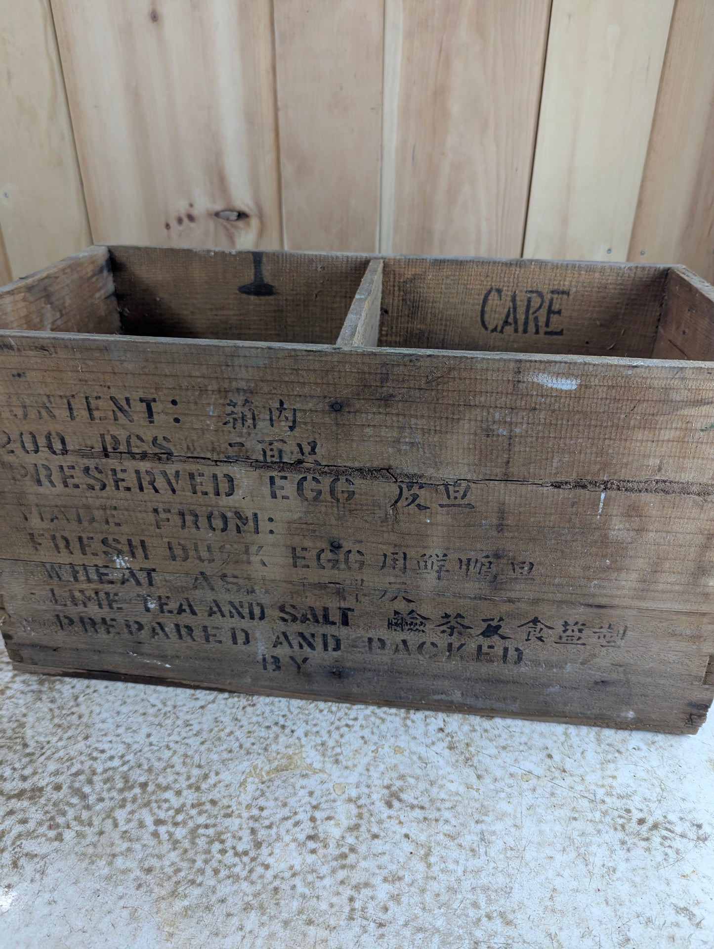 Vintage Hong Kong Duck Egg Crate - view 3