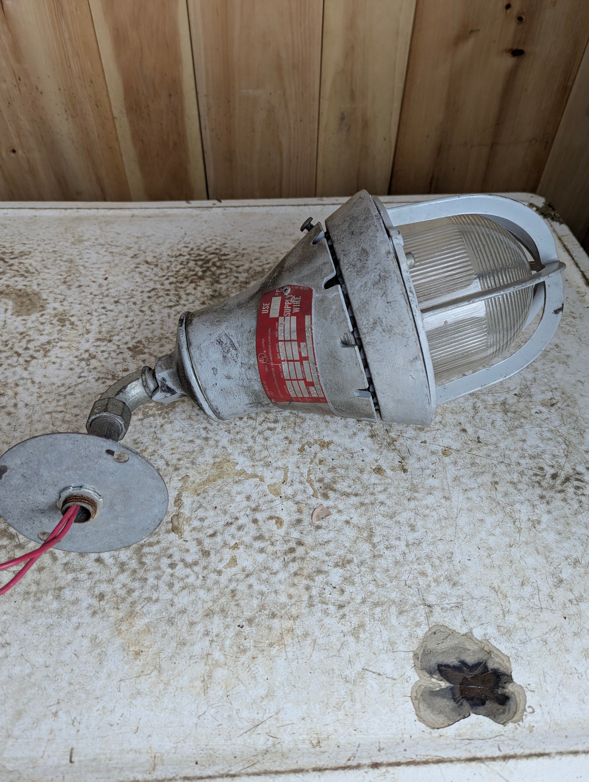 Vintage Industrial Factory Explosion Proof Light Fixture Model #EVA140