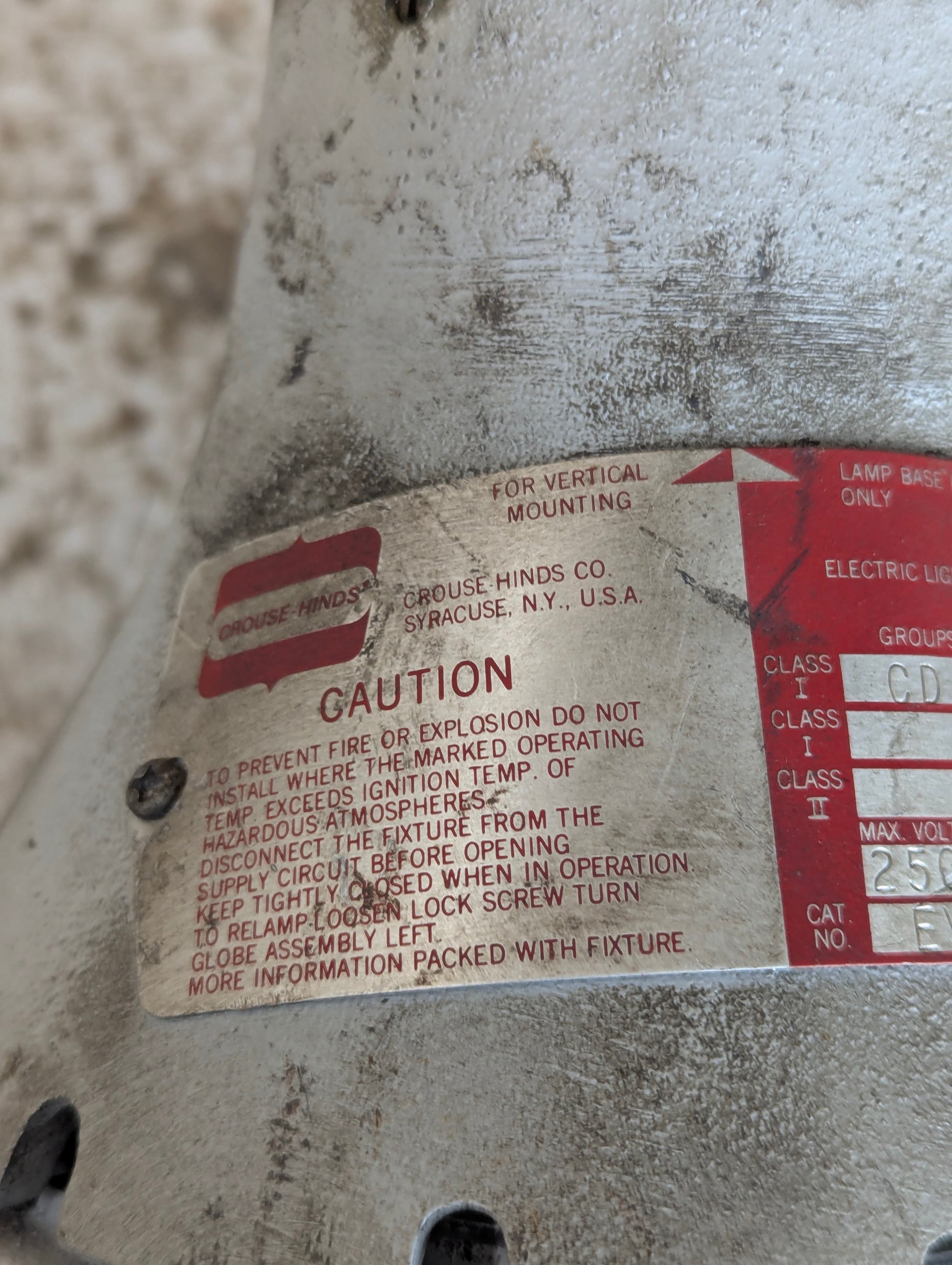 Vintage Industrial Factory Explosion Proof Light Fixture Model #EVA140 - view 7