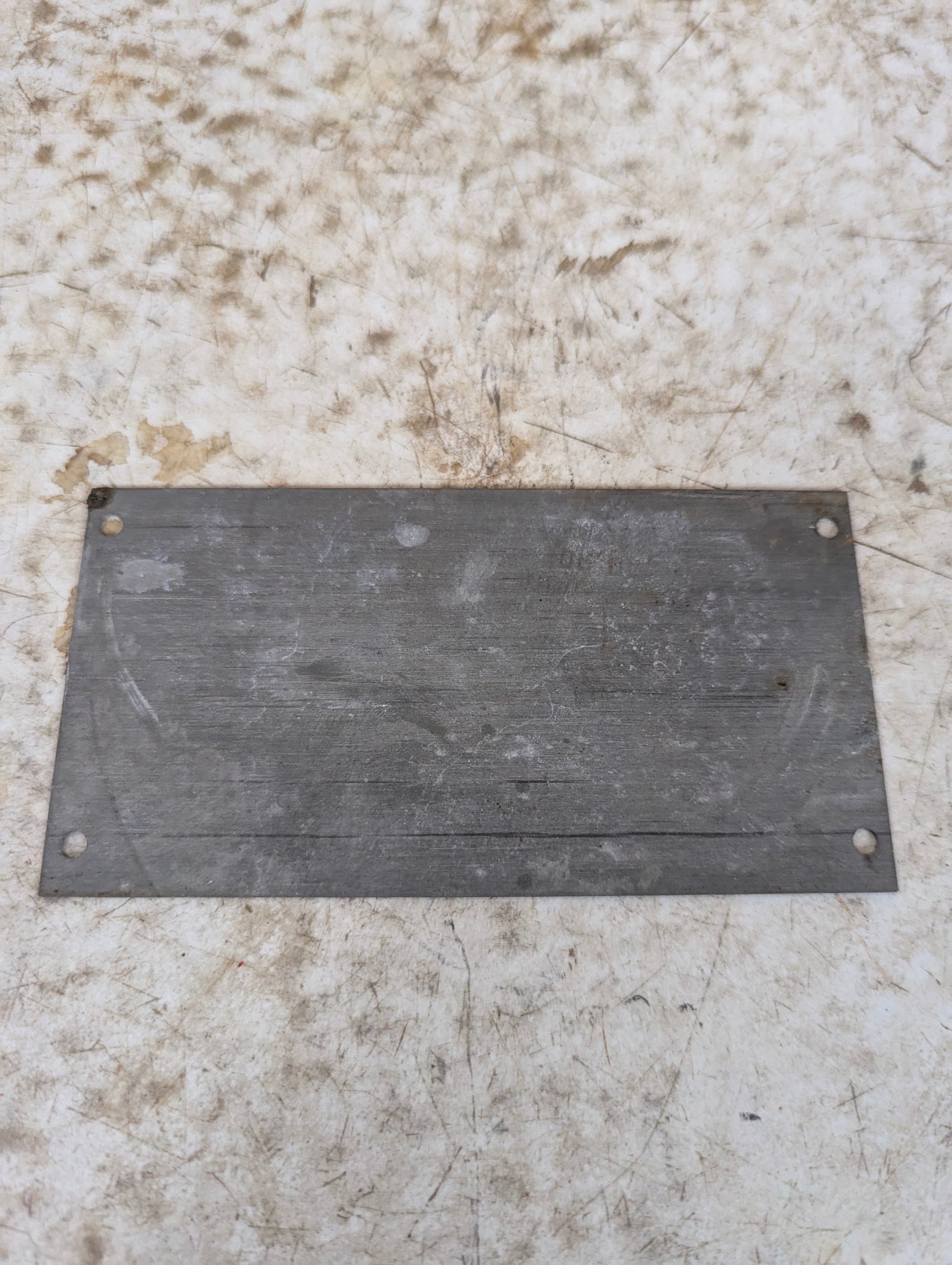 Vintage Industrial International Harvester Co. Aluminum Blank Nameplate - view 2