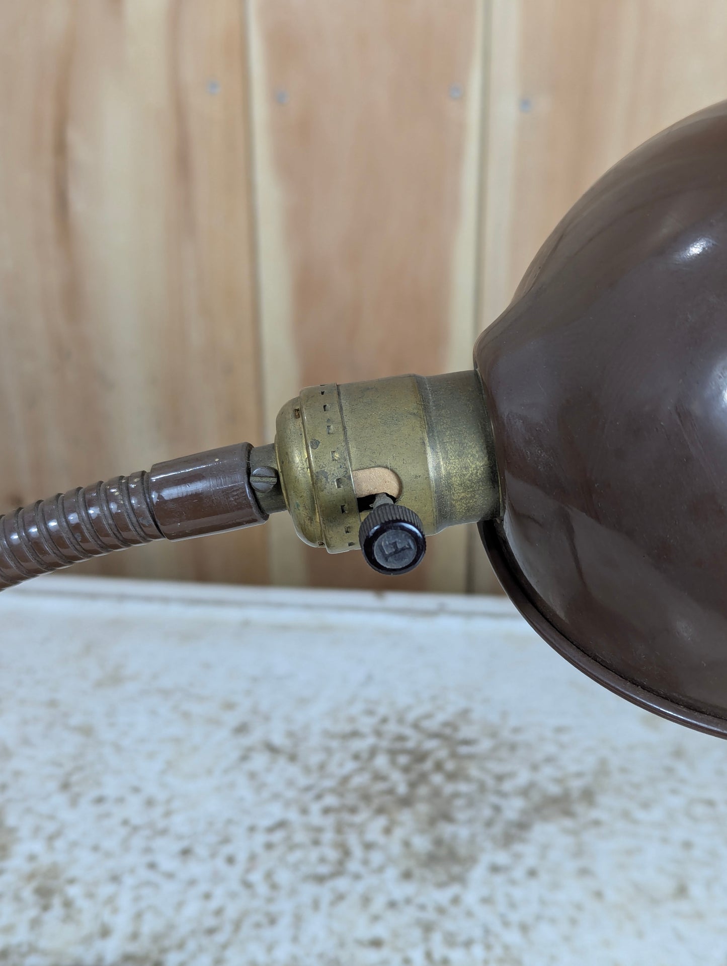 Vintage Industrial Metal Goose Neck Desk Lamp - view 3