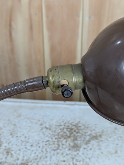 Vintage Industrial Metal Goose Neck Desk Lamp - view 3