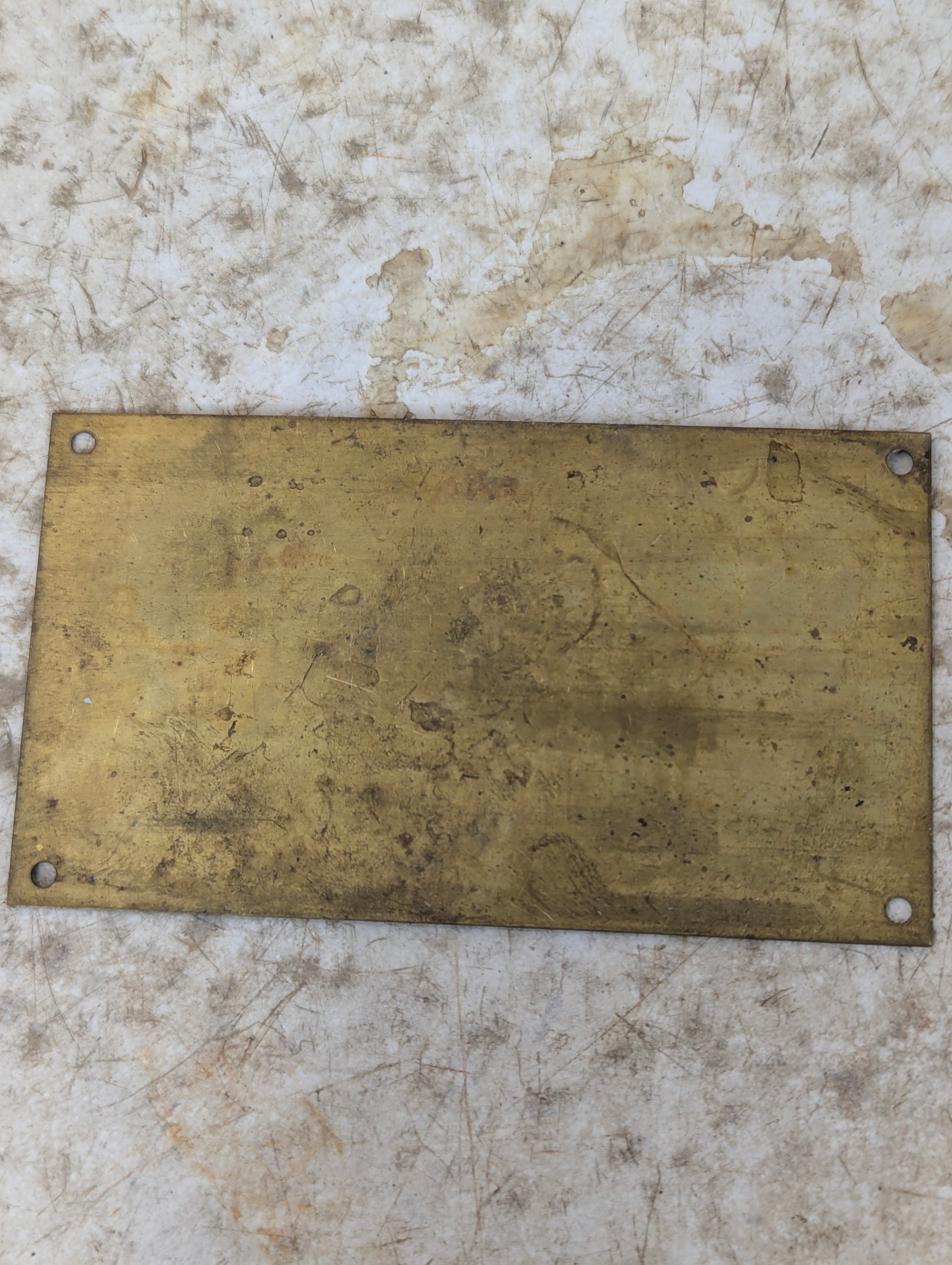 Vintage Industrial New Milwaukee P.T. Legaré Brass Blank Nameplate - view 2