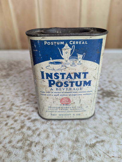Vintage Instant Potsam Cereal Beverage Tin 4oz