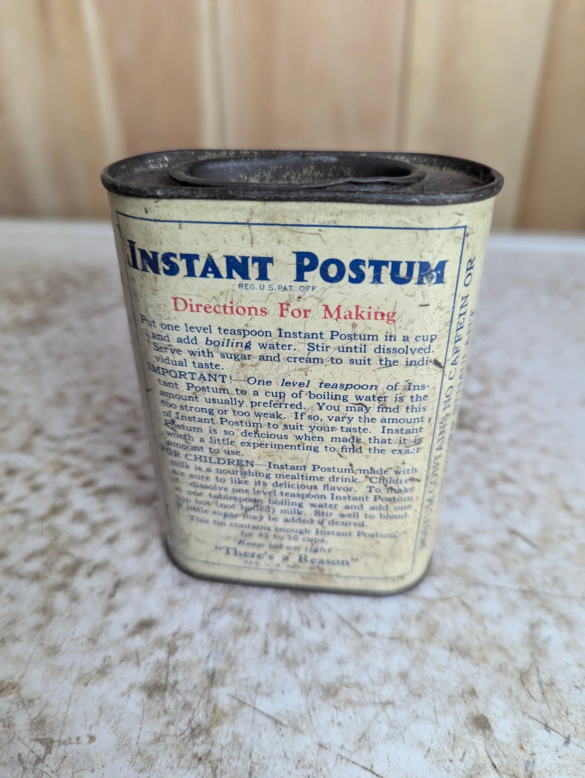 Vintage Instant Potsam Cereal Beverage Tin 4oz - view 3