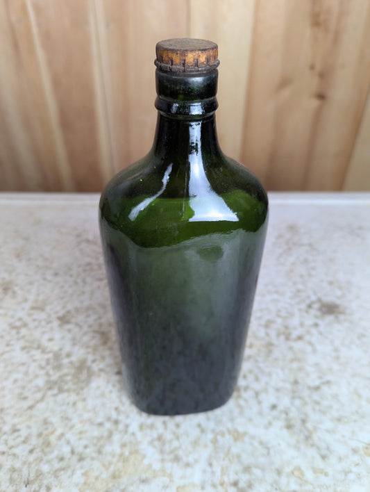 Vintage James Buchanan Green Scottish Whisky Bottle