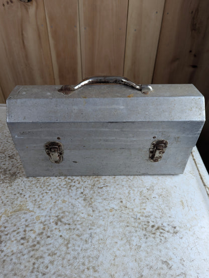 Vintage L. May Sudbury 14" Aluminum Miner's Lunch Box