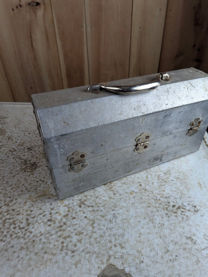 Vintage L. May Sudbury 14" Aluminum Miner's Lunch Box - view 4