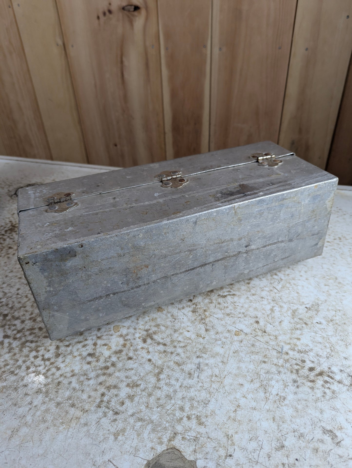 Vintage L. May Sudbury 14" Aluminum Miner's Lunch Box - view 5
