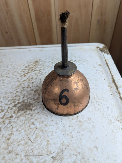 Vintage Large Copper Thumb Oiler