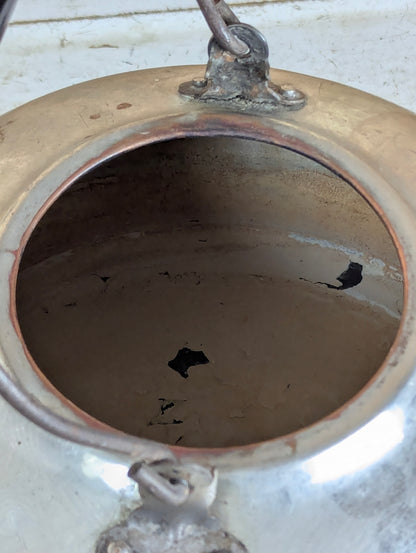 Vintage Large GSW Solid Copper Chrome Plated Kettle - view 4