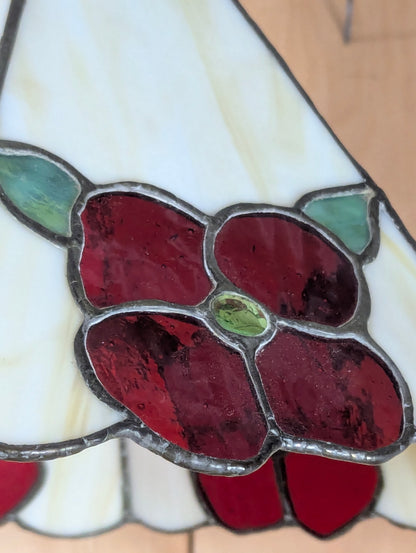 Vintage Leaded Slag Glass Pendant Light - view 3