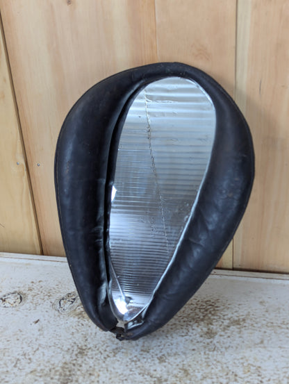 Vintage Leather Horse Collar Mirror - view 2