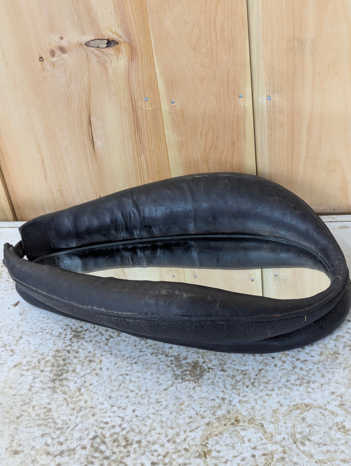 Vintage Leather Horse Collar Mirror - view 3