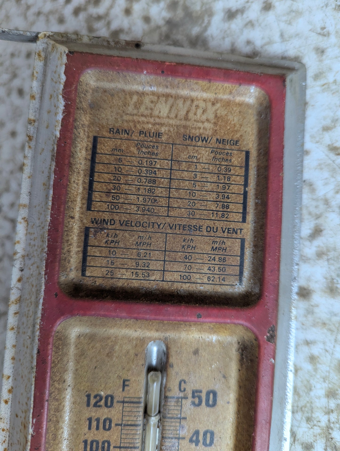 Vintage Lennox Thermometer - view 2