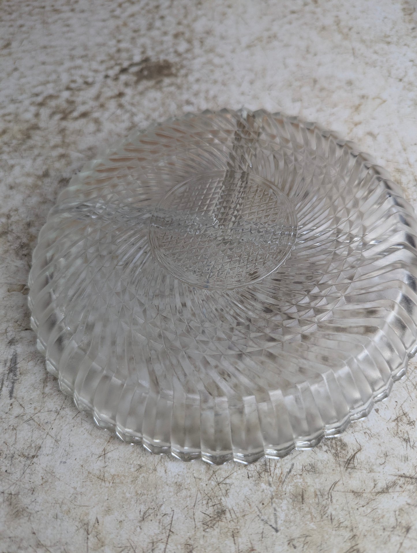 Vintage Libbey Textured Swirl Divided Relish Dish - view 3