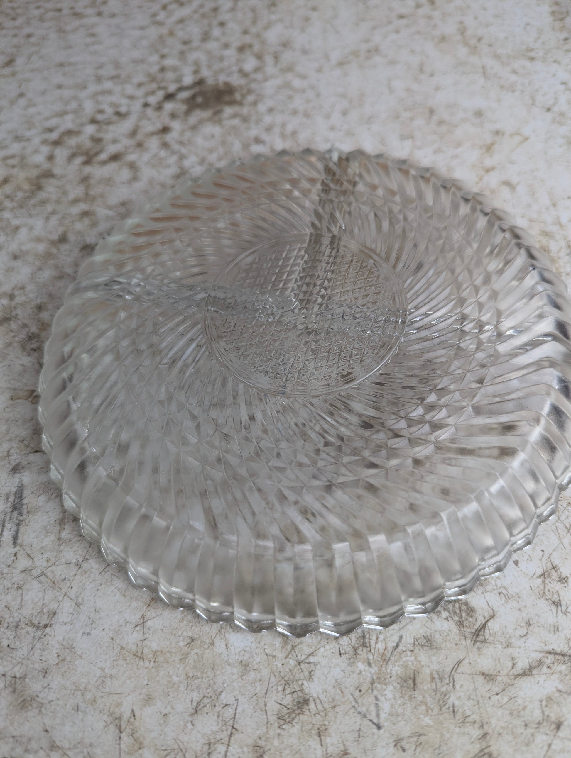 Vintage Libbey Textured Swirl Divided Relish Dish - view 3