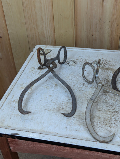 Vintage Log Tongs - view 2